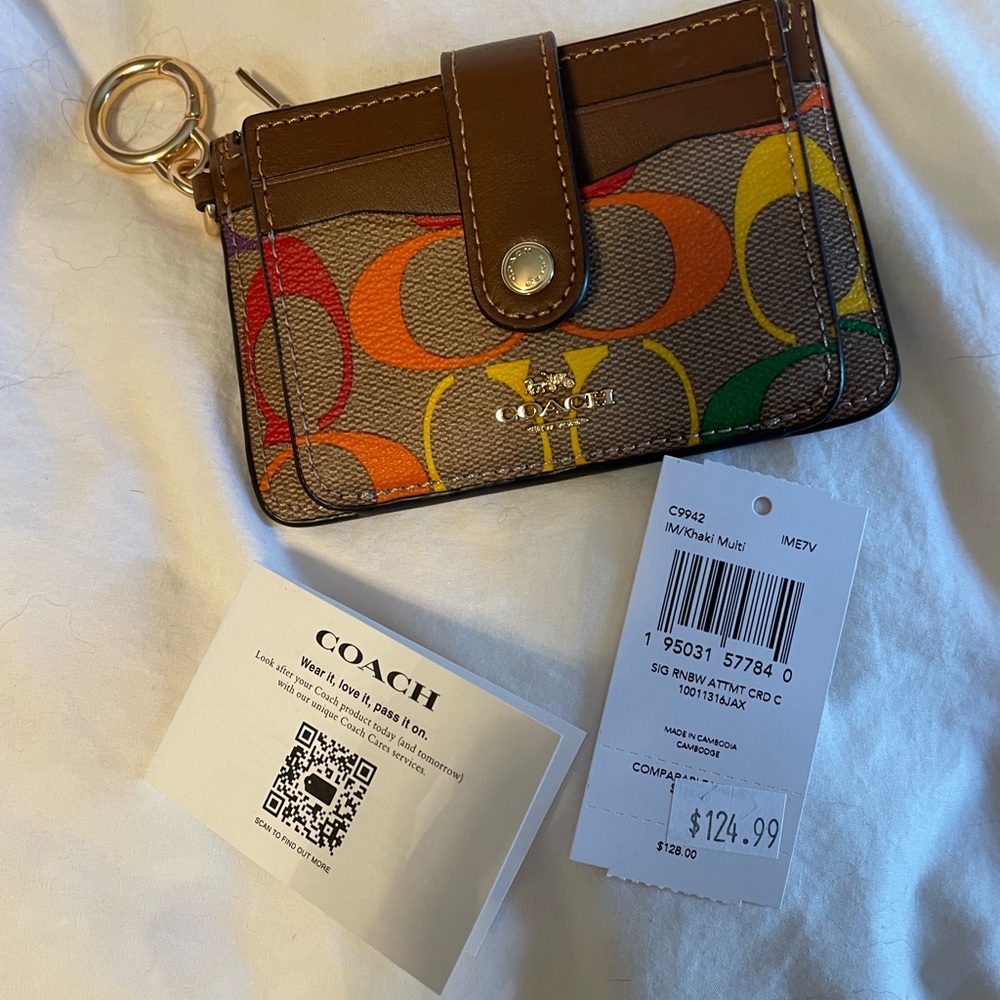 NWT authentic coach mini wallet